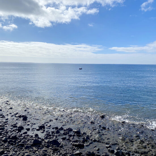 playa quemada sea and fishing boat