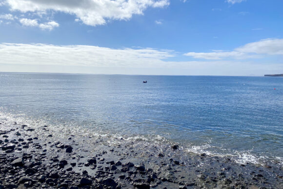 playa quemada sea and fishing boat