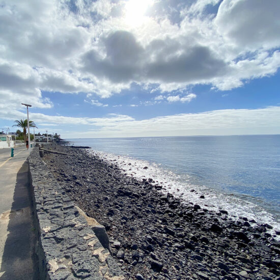 playa quemada stone beach in town