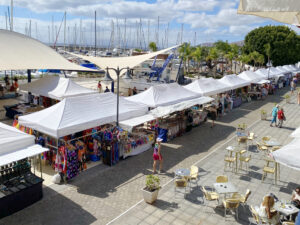 puerto calero market from above