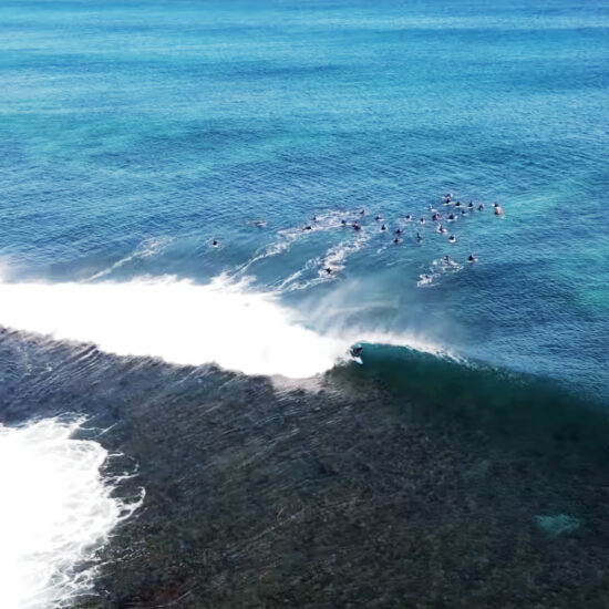 surfing at la santa left