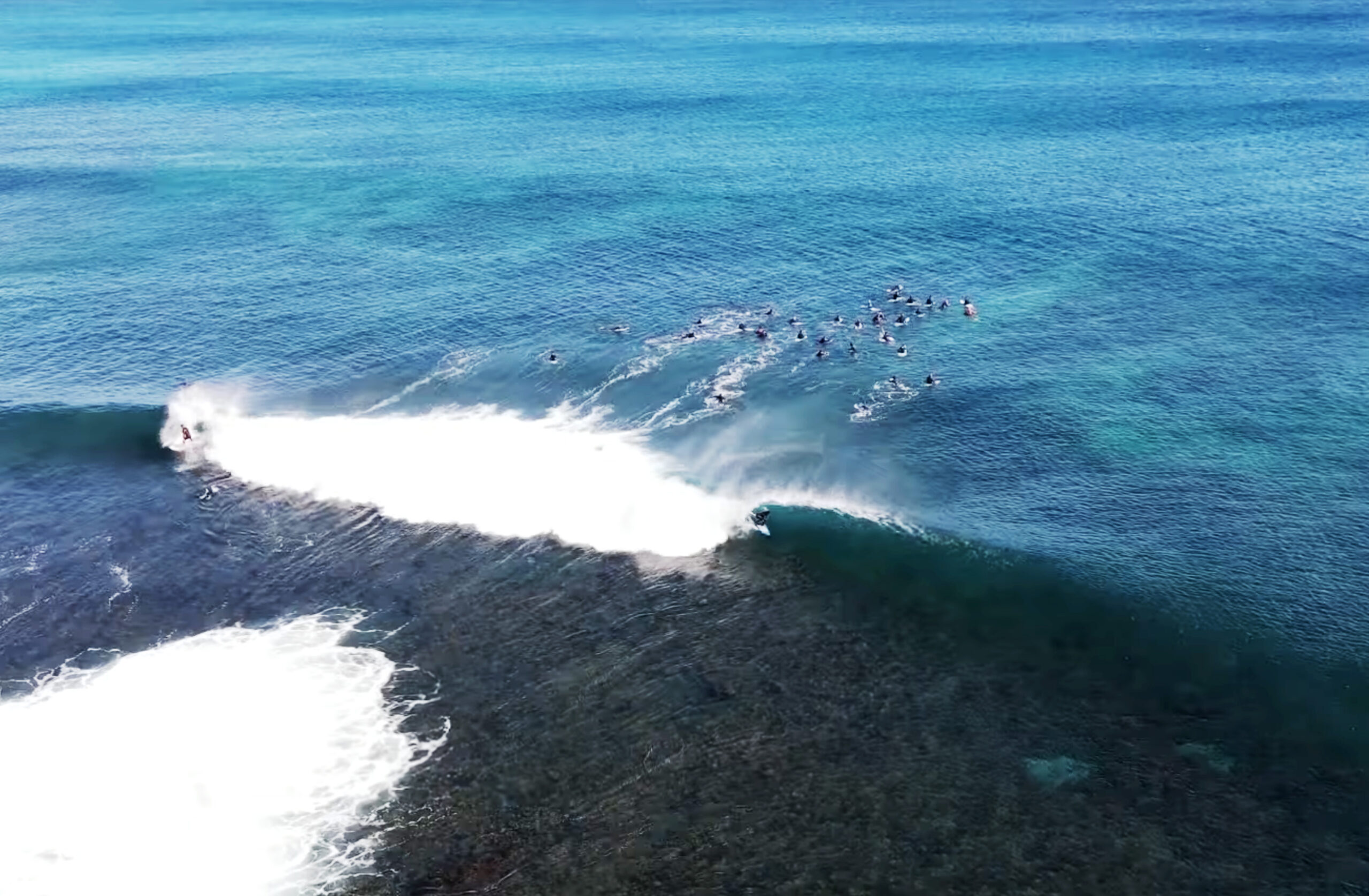 surfing at la santa left