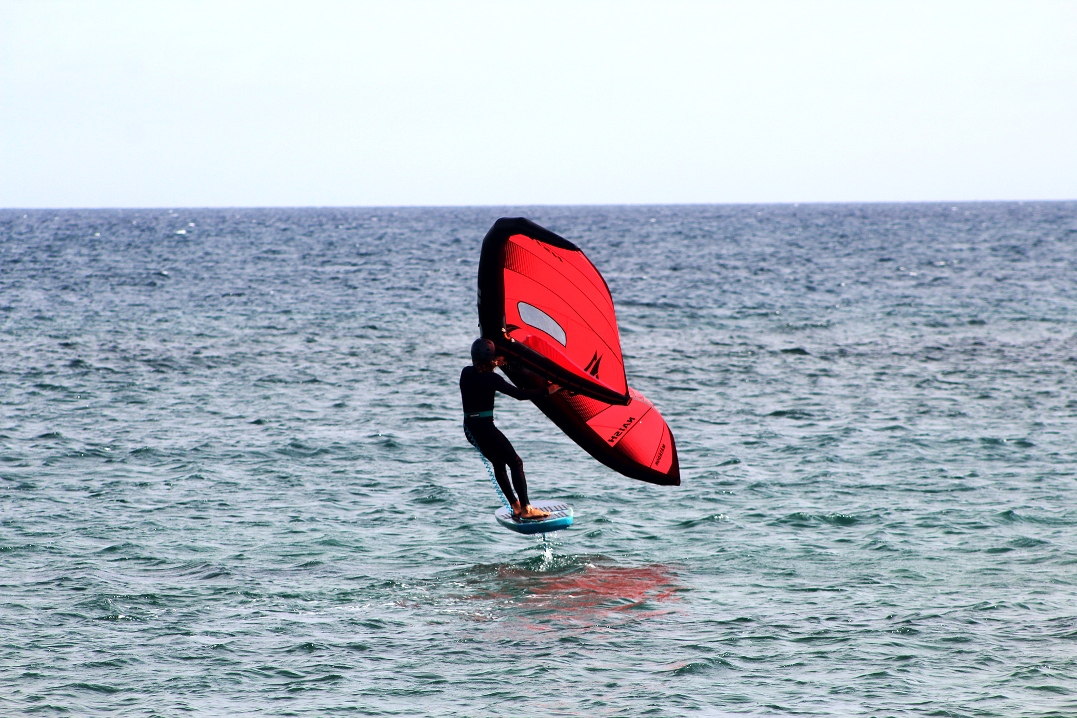 wing foiler in lanzarote