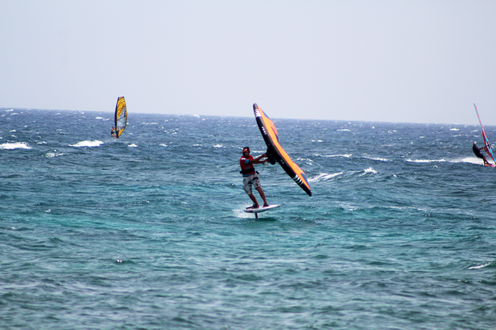 wing foiling in las cucharas lanzarote