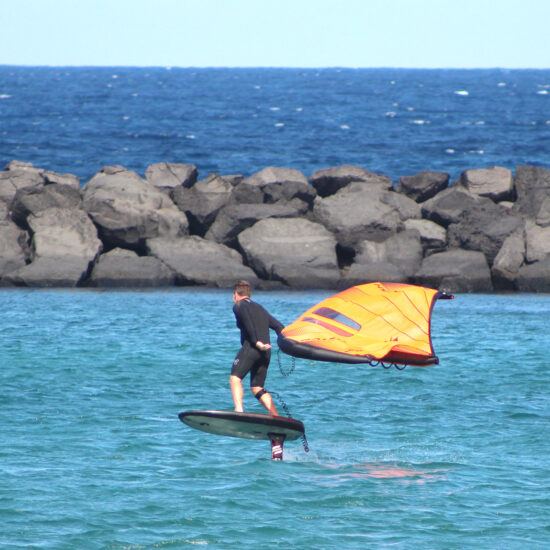 wing foiling in los charcos lanzarote